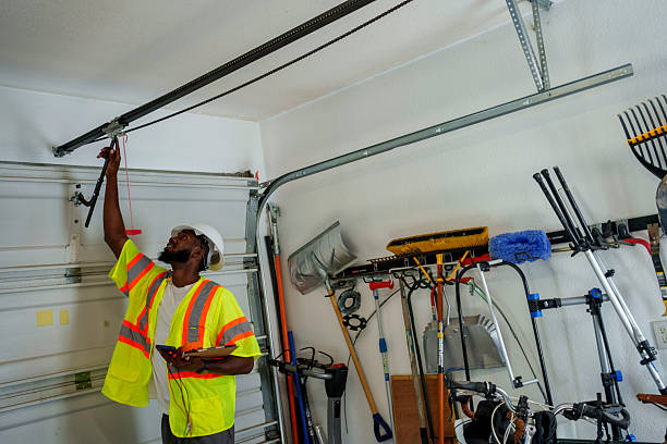 Professional Garage Door Panel Replacement technician working in Lindsborg, KS